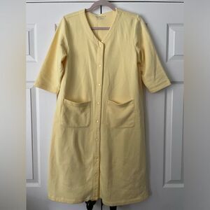Norm Thompson Sleepwear Yellow Robe Size Medium Petite